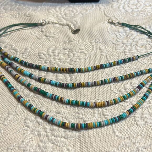 Zad Southwest 4 Strand Beaded Necklace - Picture 4 of 4